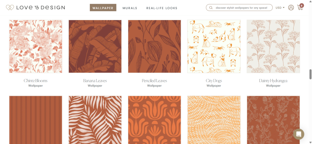orange peel and stick wallpaper designs
